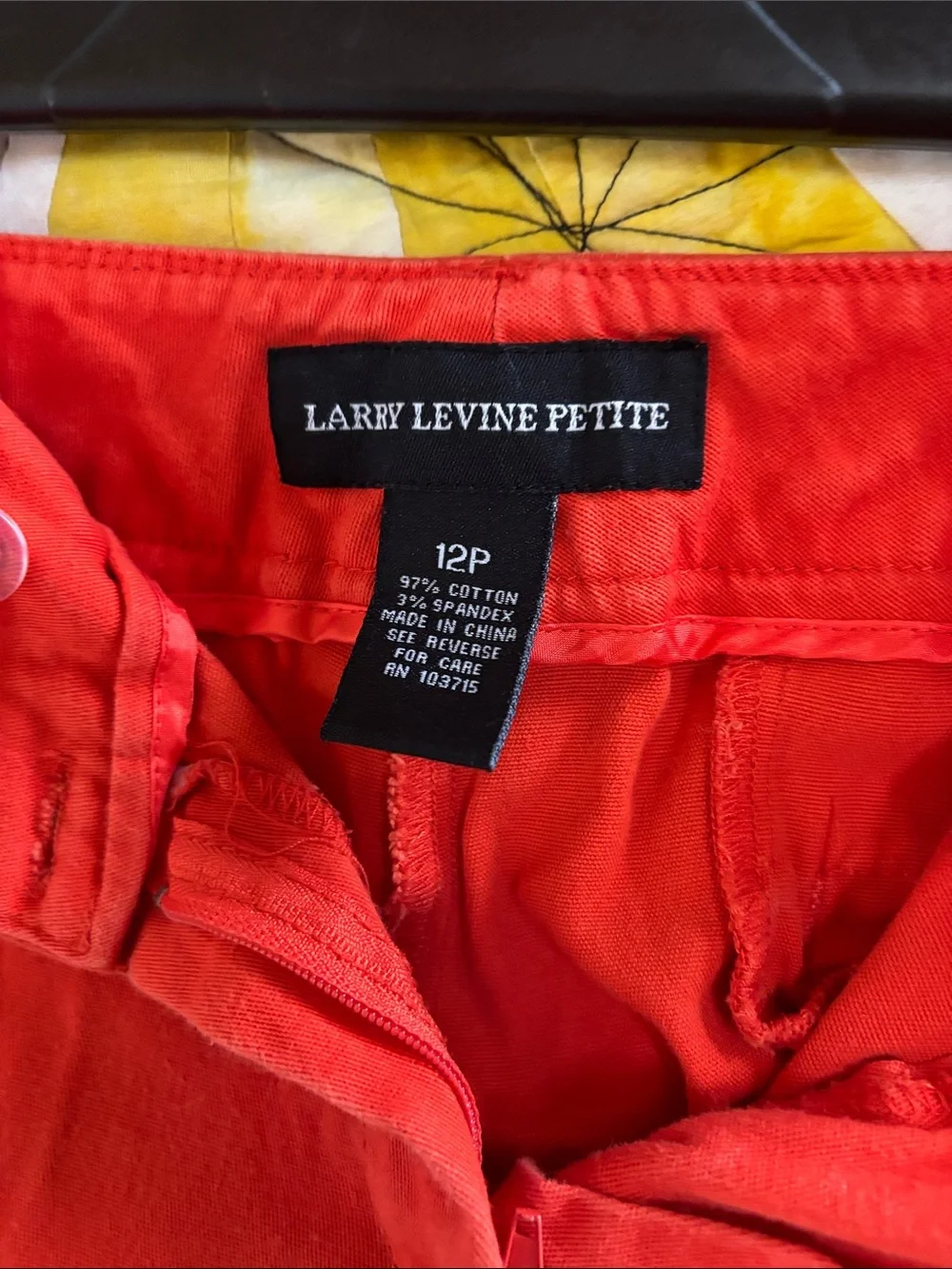 Larry Levine Bright orange Capri Pants-matching set
